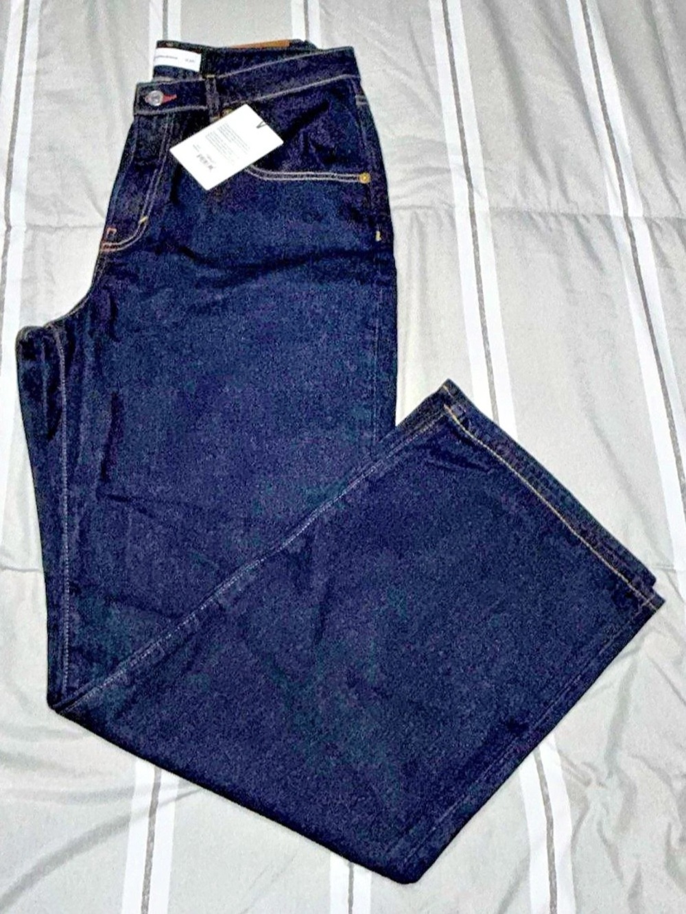 Gap x Victoria Beckham high waisted straight leg jeans.